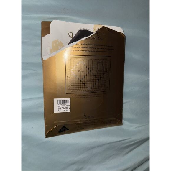 VINTAGE 90’s Victoria's Secret Glamour Sheers PANTYHOSE Medium Almost Black Y2K - Picture 5 of 6